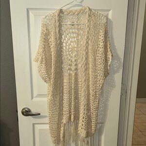 Umgee Beige Crochet Wall Hanging
